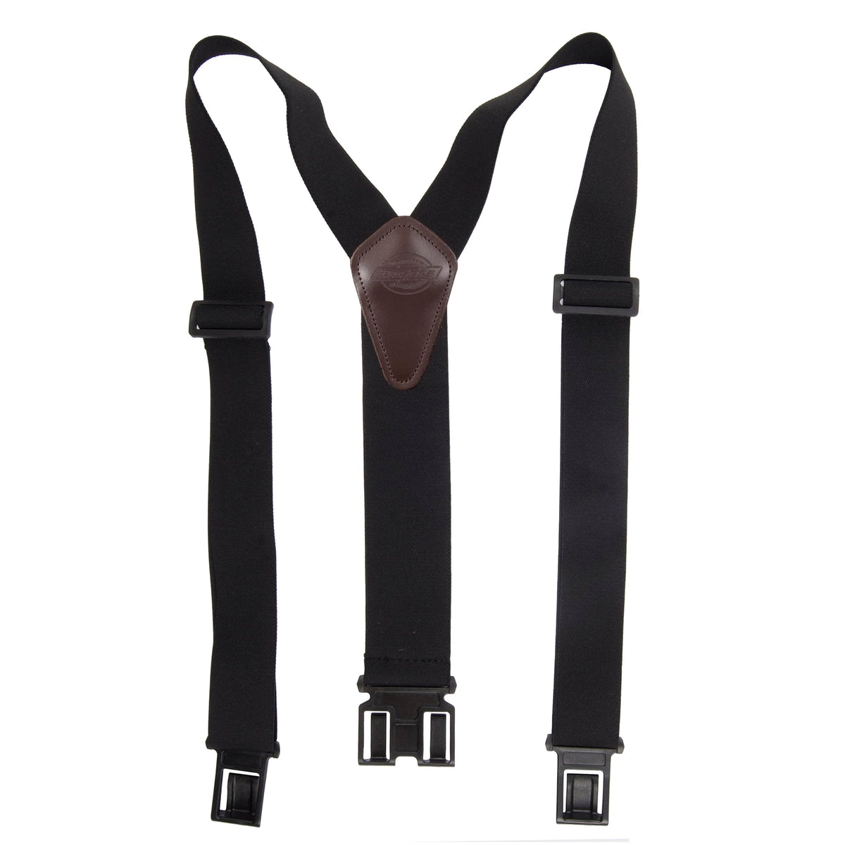 Dickies Men’s Belt Clip Stretch Suspenders, Black, One Size