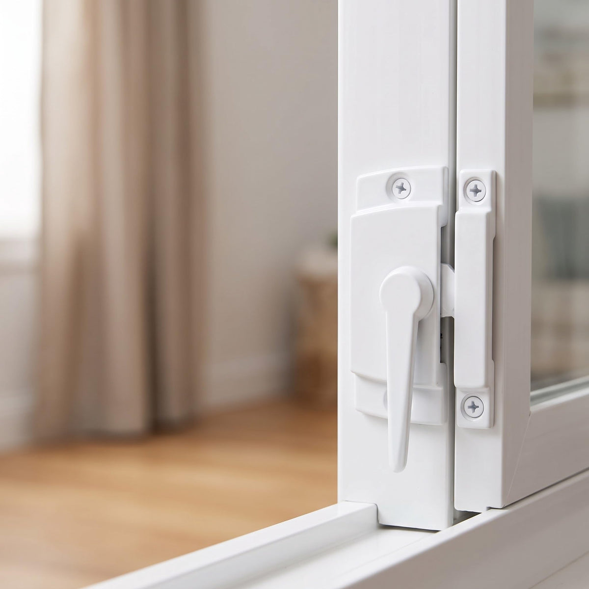 FUNSUEI 10 Pack Cam Action Sash Locks, Window Sash Locks and Keeper, Sliding Window Sash Lock Diecast Latch Lock, 2.1 Inch Lock Hole Center with Screws for Single and Double Hung Vinyl Windows