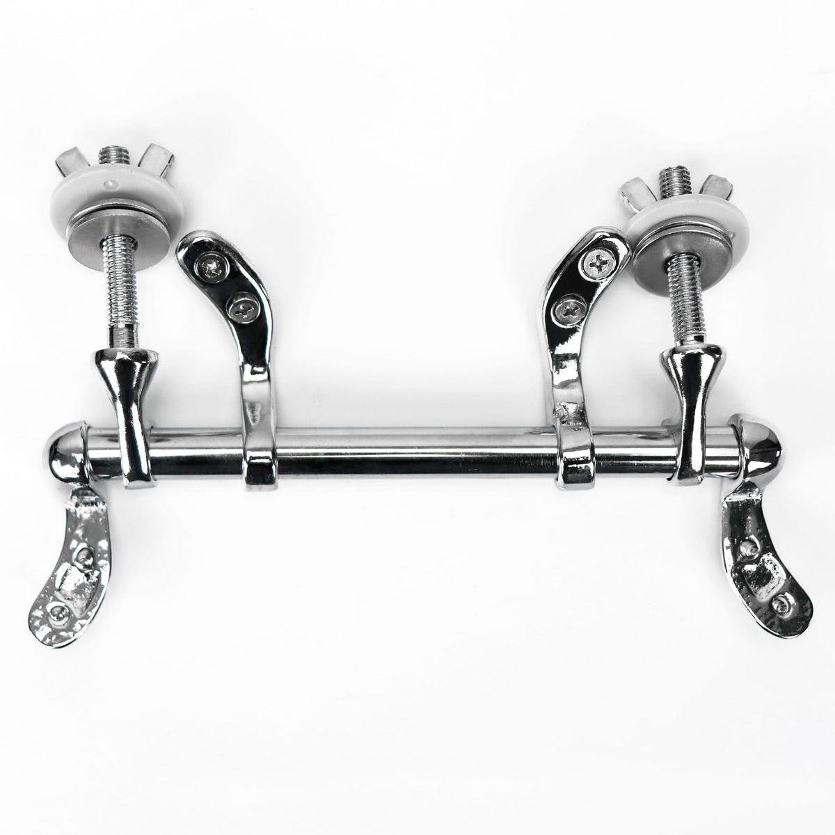 Meaferks Toilet Seat Hinges, Resistant Chrome Finish, Fixed 140mm Standard Toilets Hole Distance, Easy Installation, Replacement Parts for Wood Toilet Seats (MFH01)