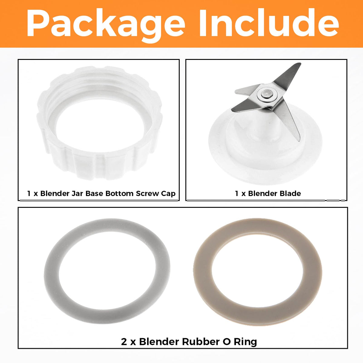 Replacement for Hamilton Beach Blender Blade Base Bottom Screw Cap Gasket