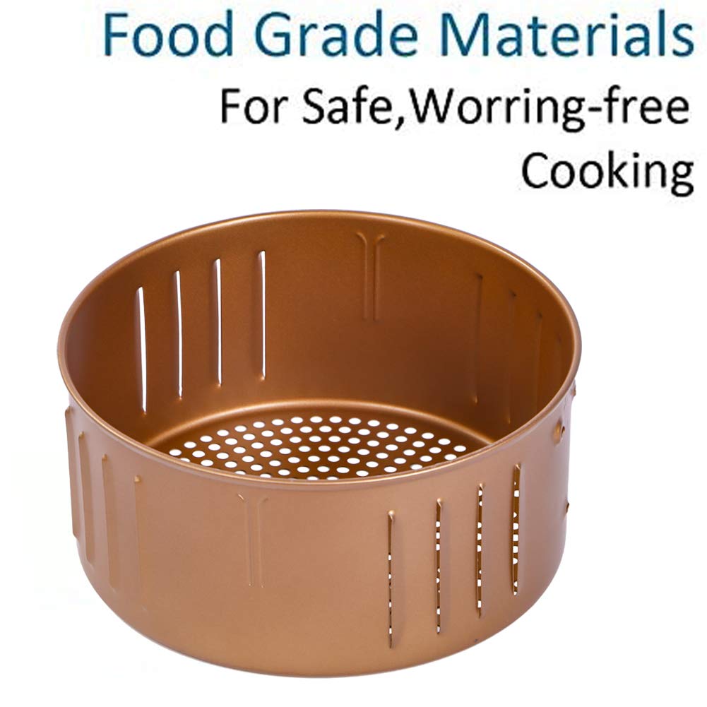 Air Fryer Replacement Basket 3.7QT For Power,Air fryer Accessories for Gowise USA, Non-Stick Fry Basket