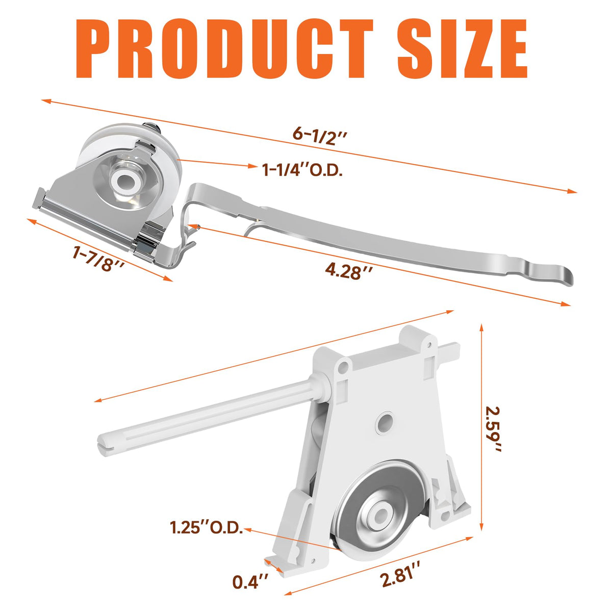 Sliding Screen Door Rollers for Andersen Gliding Screens Replacement, 1-1/4" Nylon Concave Wheels, Fits 200 & 400 Series Patio Door Screen Wheel