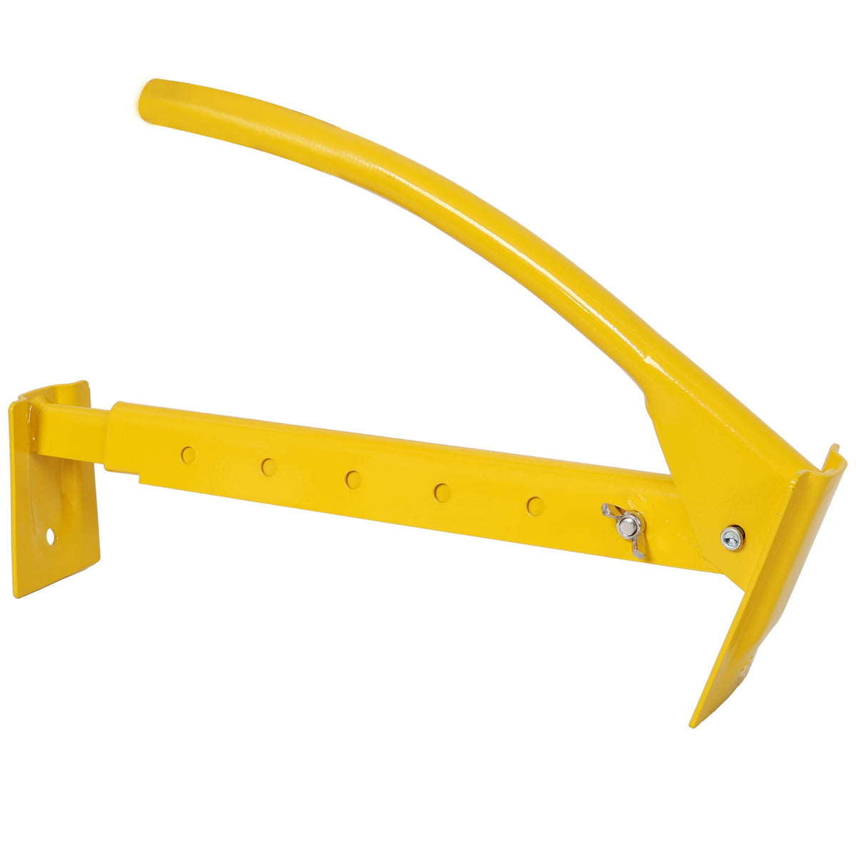 Adjustable Brick Tongs Heavy Duty Brick Carrier Tool Paver Lifting Clamp with 26 Inch Jaw Width Yellow Powder Coated Steel Construction for Masonry Bricklaying and Hardscape Projects