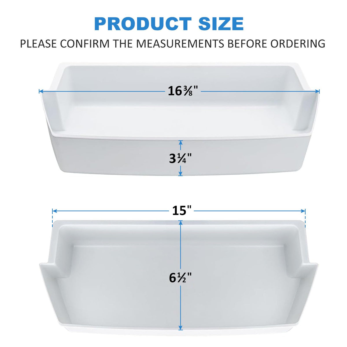 2 Pack 2187172 Refrigerator Door Shelf Bin Compati