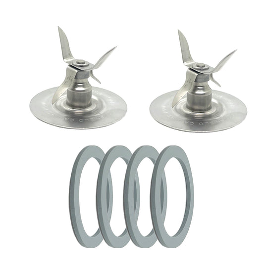 2 Pack of Blender Replacement Parts Blender Ice Crusher Blade with 4 Rubber O Ring Sealing Ring Gasket for Oster Osterizer