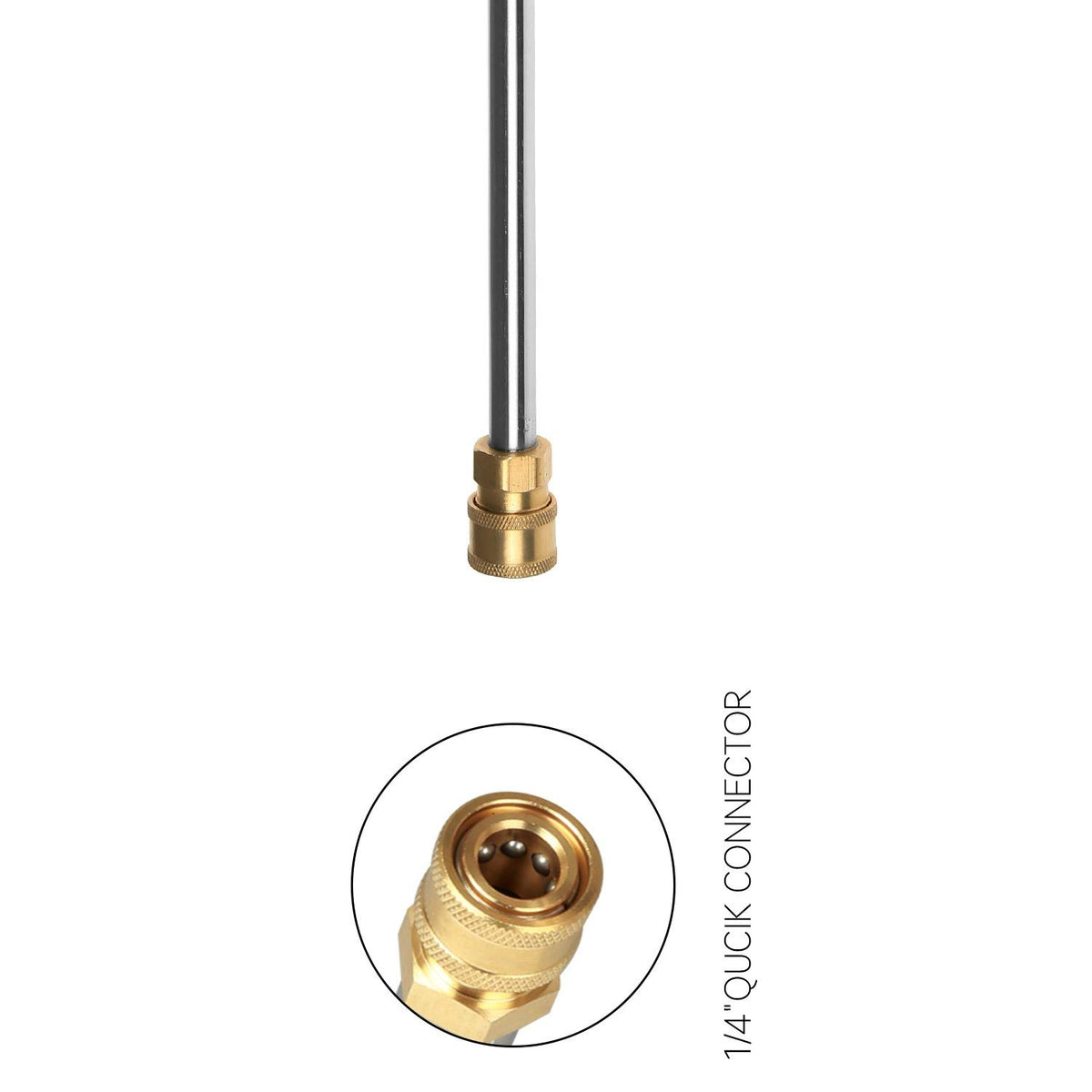 Sooprinse Pressure Washer Wand,Stainless Steel Quick Connect Lance,Replacement Spray Wand,16",5000PSI