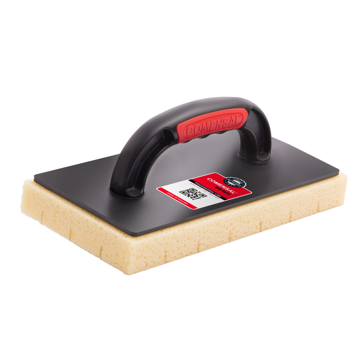 COMENSAL® Sponge Float - Cutted Hydro Sponge - Grouting Sponge - Sponge Float for Plastering - Tiling Sponge - Grouting Tool - Grout Float - Washboy Sponge - Made in EU - 11 x 5.5 Inch (280 x 140 mm)