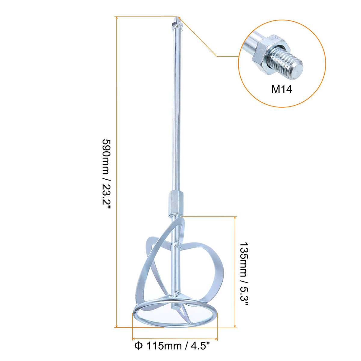 HARFINGTON Concrete Mixing Paddle, Paint Mixer Drill Attachment Cement Mixer Tool Mud Mixer for Mixing Paint Concrete Resin Epoxy