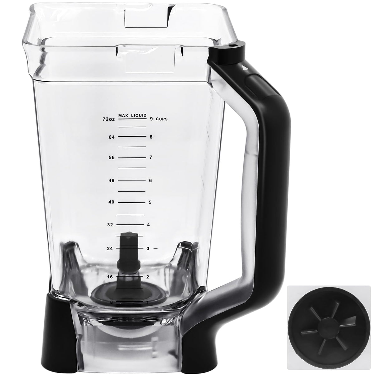WARDFYT Replacement Pitcher 72 oz XL Compatible with Ninja Blender (New Model) BL610, 72oz Crushing Pitchers Replacement for Ninja BL710WM BL710WMC CO610B CO650B CT610