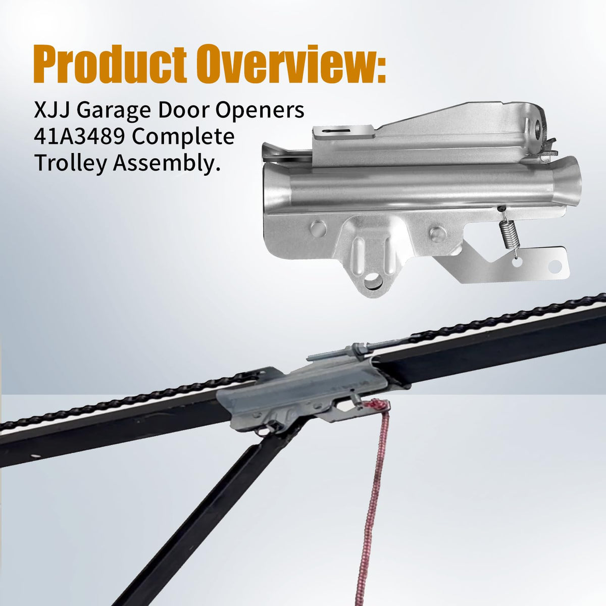 41A3489 Garage Door Openers Parts Complete Trolley Assembly fits Liftmaster