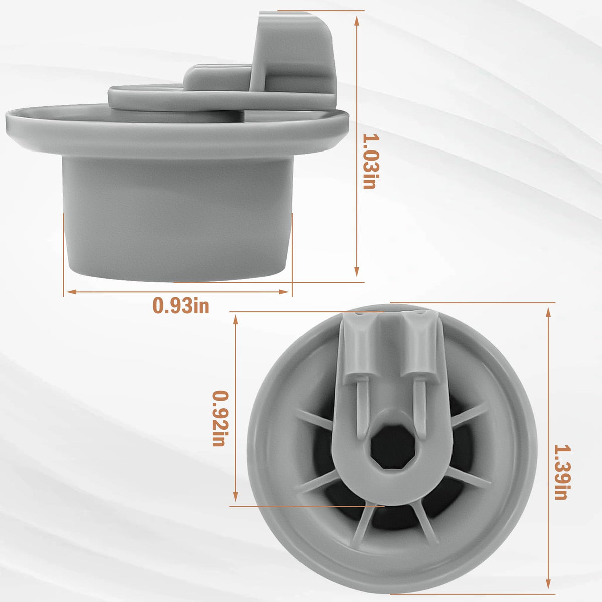 10016657 Fits for Bosch Dishwasher Extended Lower Rack Wheel Kit Replacement for Bosch Dishwasher Rack Wheels (4pack)