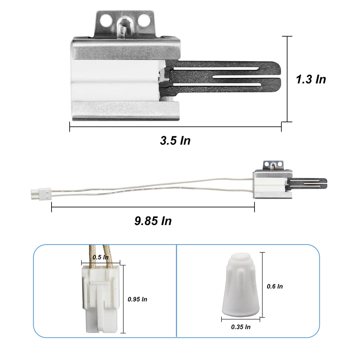 MEE61841401 Gas Range Igniter Replacement for Gas Oven Burner Ignitor- Compatible with LG Gas Stove Ignitor - LG Oven Igniter Replaces MEE61841403 MEE63084901 AP5214765 PS3535362 EAP3535362