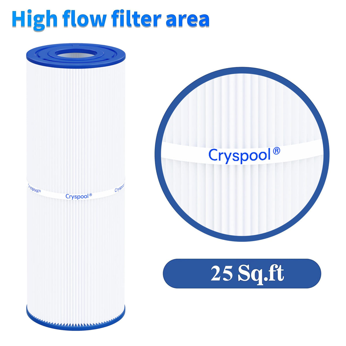 Cryspool 04072 Hot Tub Filter Replaces C-4326, PRB25-IN