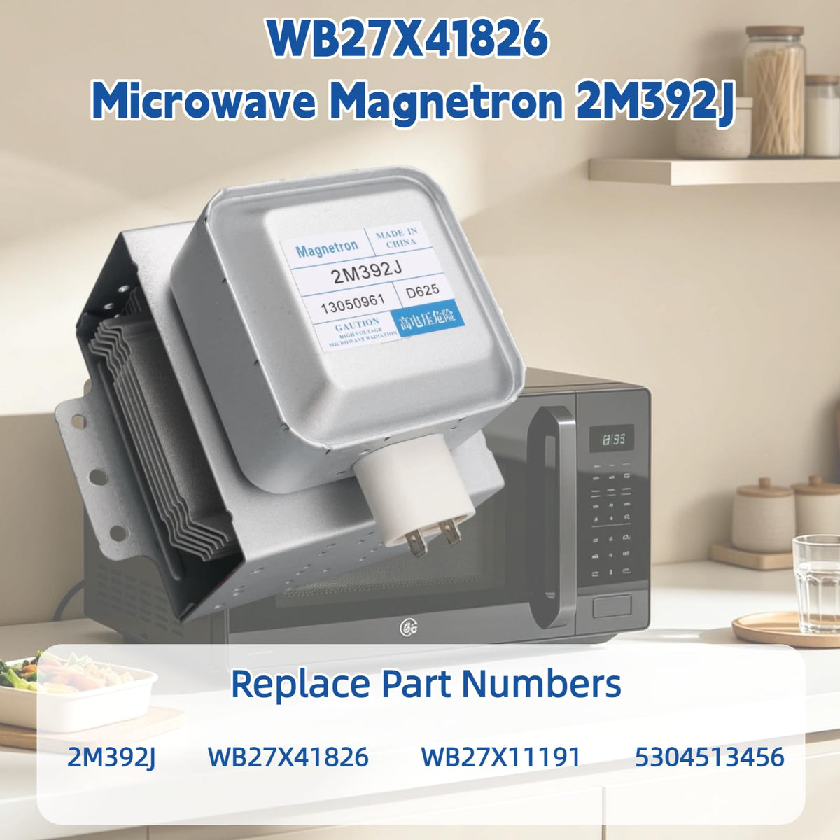 WB27X41826 Microwave Magnetron for GE Replacement Part WB27X11102 AP4502427