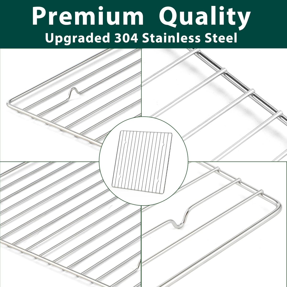 Oven Rack Replacement Parts for Gourmia Toaster Oven Air Fryer Combo 24L GTF7655 GTF7465 GTF7460 Digital Counter Top Wire Rack 304 Stainless Steel 12.3’’ x 11.8’’ Metal Rack-Flat Accessories 1 Pcs