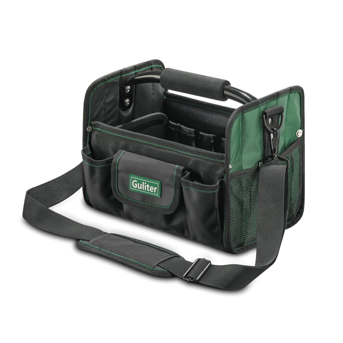 Guliter 11 Inch Small Tool Bag,Open Top Tool Tote,Electrician Tool Bag