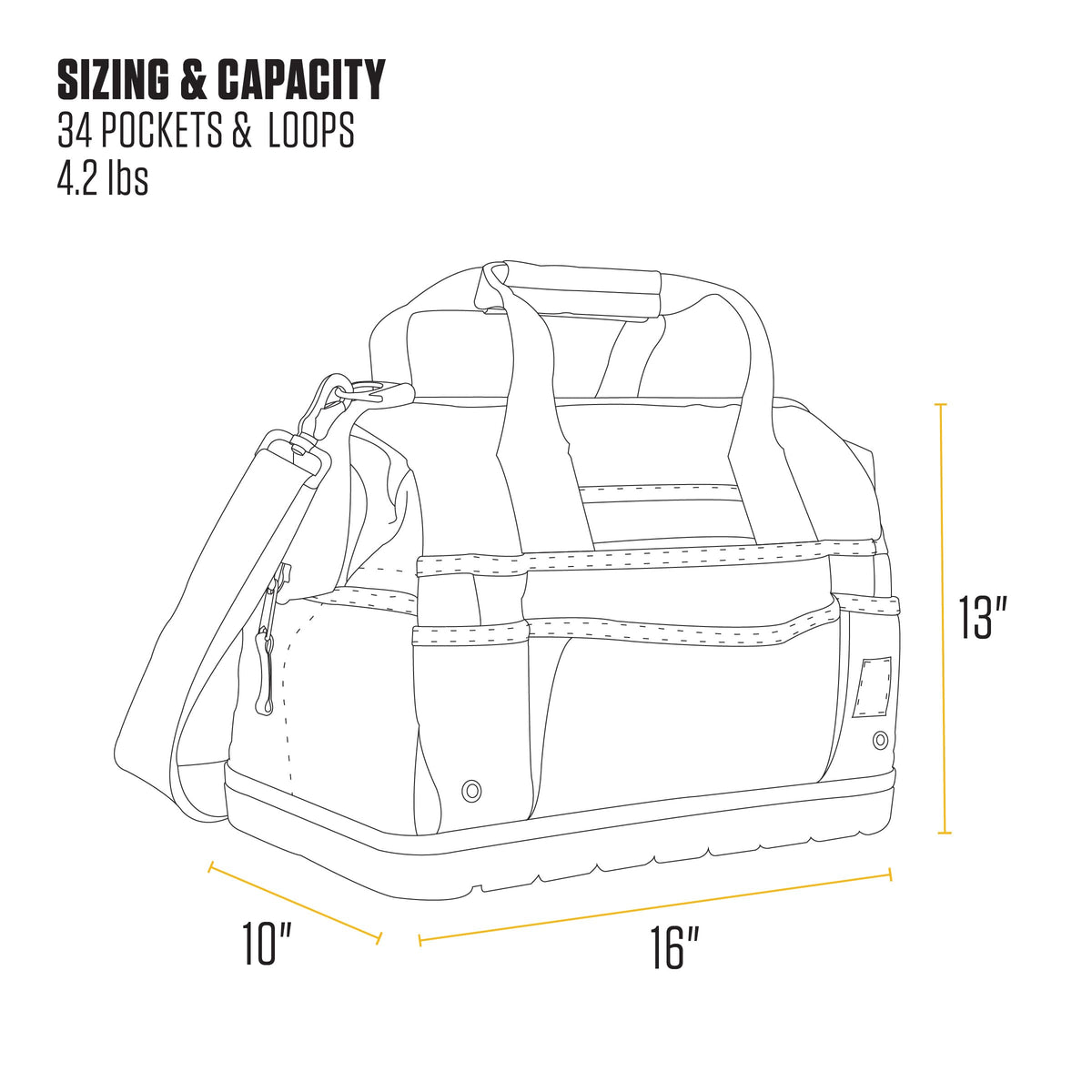 Carhartt 16-Inch Molded Base Heavyweight Tool Bag Carhartt Brown