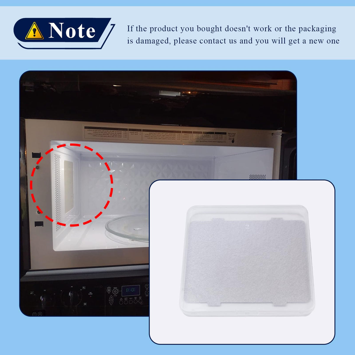 2 pcs 5304523276 Microwave WaveGuide Mica Cover Parts