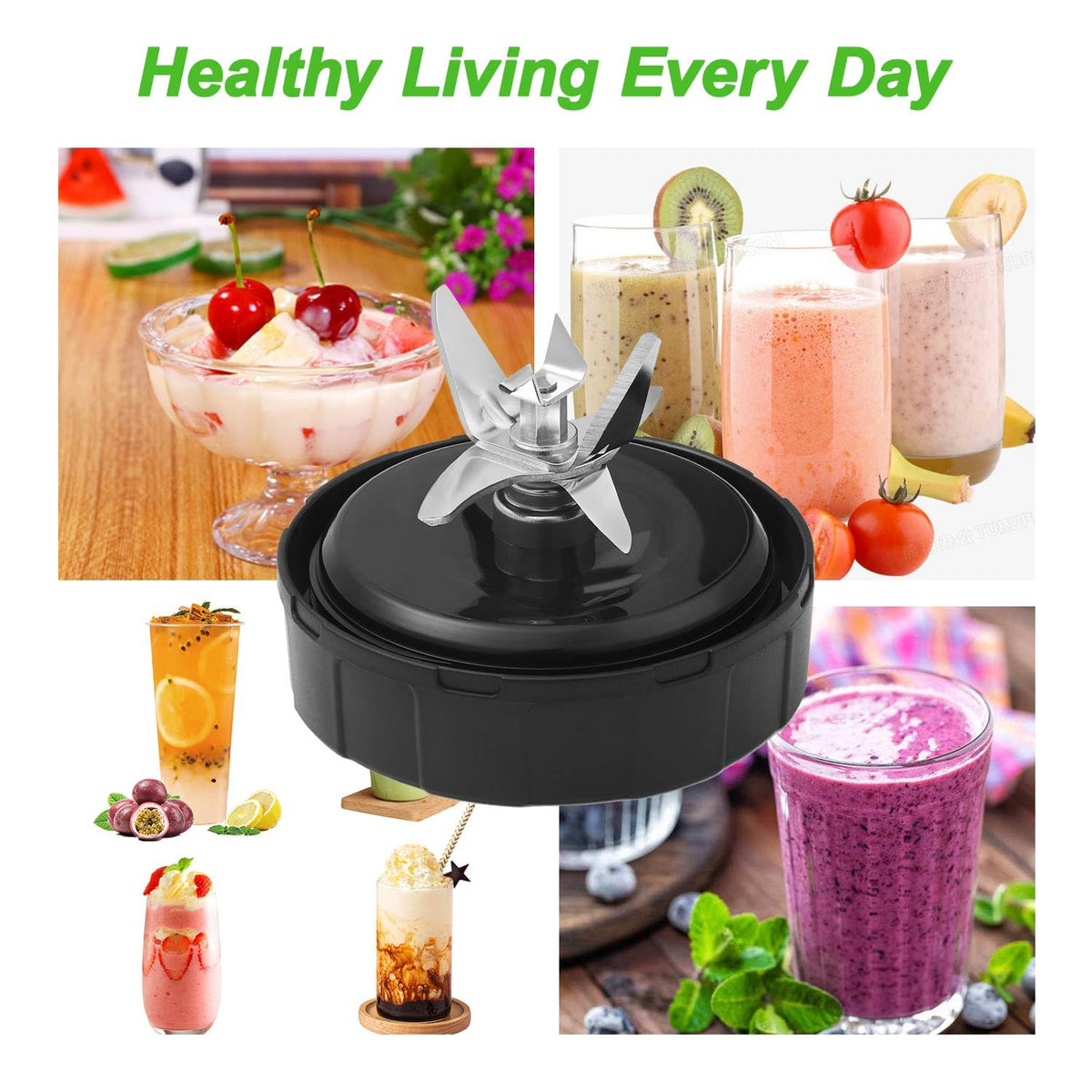 SS101 Replacement Blade for Ninja Blender Accessories, 7-Fins Blender Blade