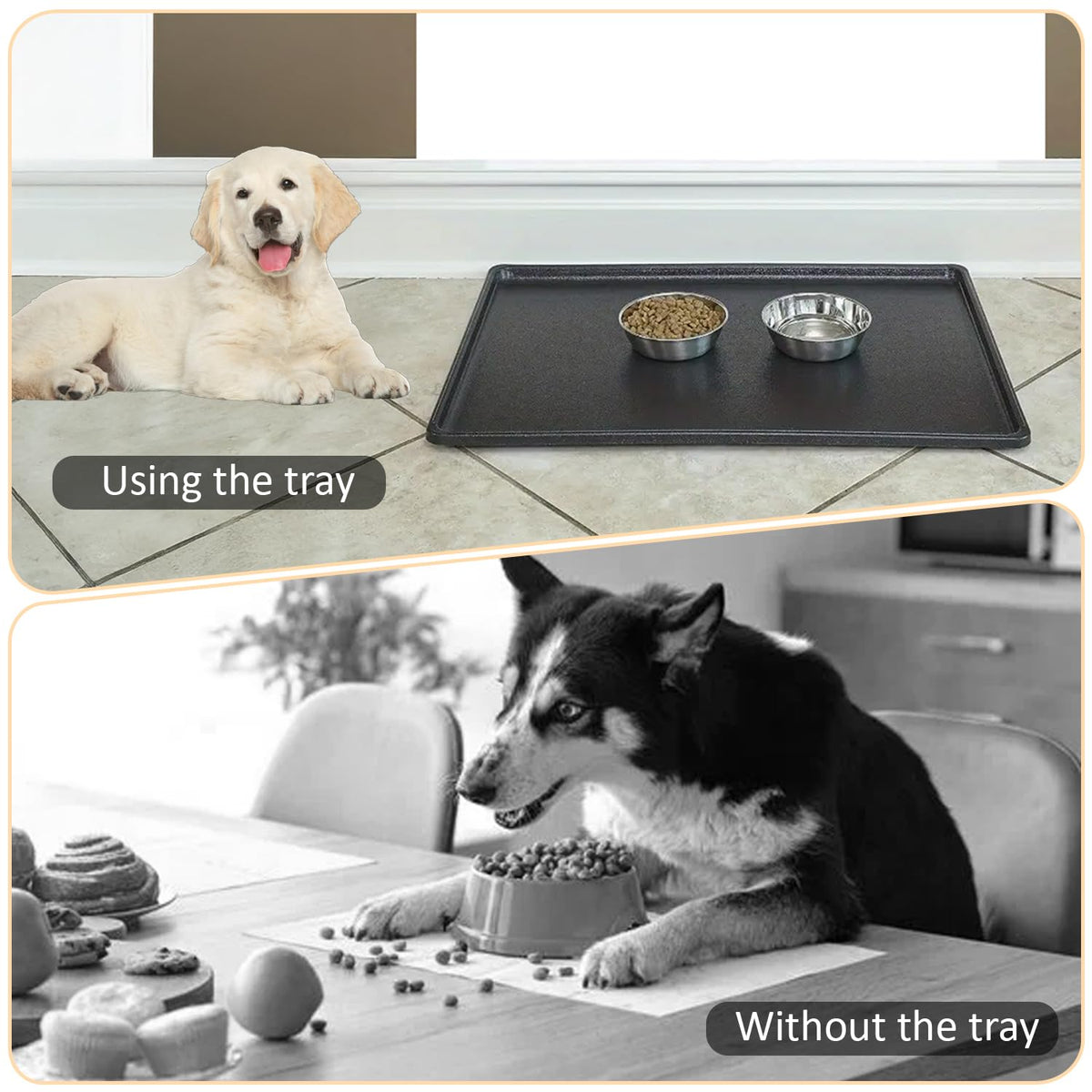 Holywarm Replacement Tray for Dog Crate Pans Large 48 Inch Plastic Bottom Pan for Pet Kennel Crate Liner Trays (48 inch)