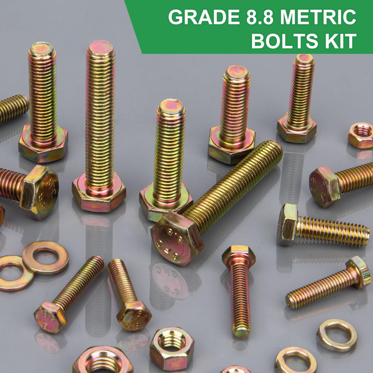 FOLIV 907pcs Grade 8.8 Metric Bolt Assortment