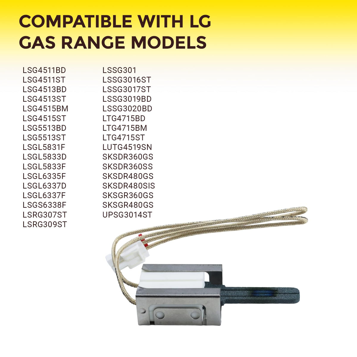 LRGL5823S LRGL5825F LRG4113ST LRGL5821S LRGL5823D Gas Oven Igniter for LG