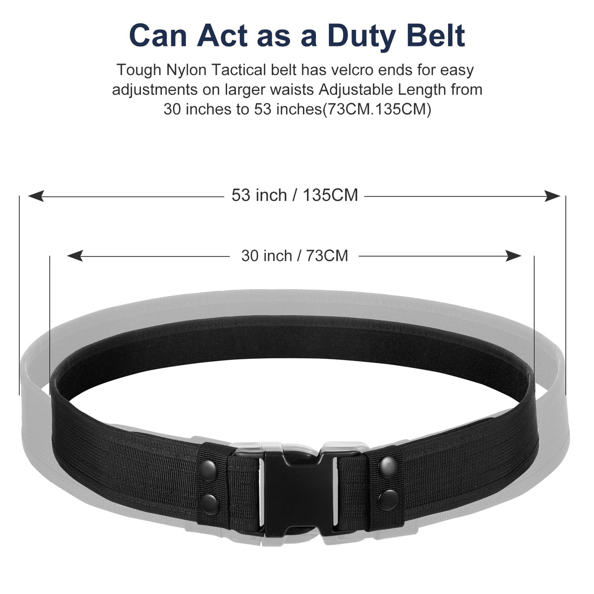 abcGoodefg 10 in 1 Black Utility Belt Tactical Police Security Belts with Pouch Men/Women Law Enforcement Duty Belt for Costume Hunting Game Belts & Bags (10 PCS, Black)