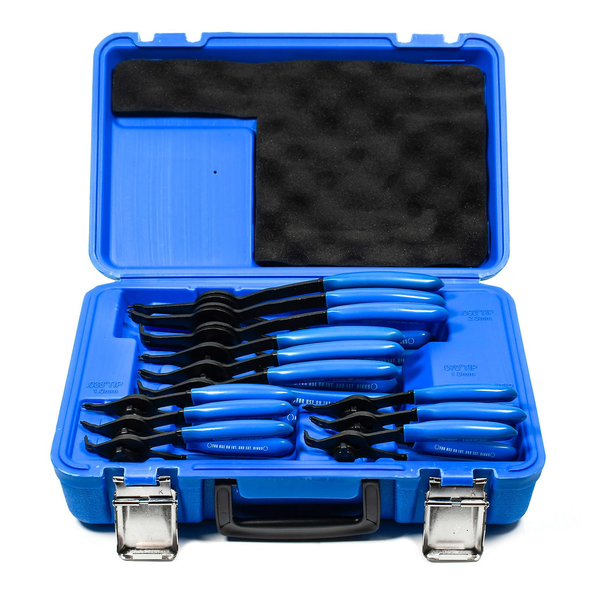 SMOTIVEPRO 12PCS Convertible Internal & External Snap Ring Pliers Set