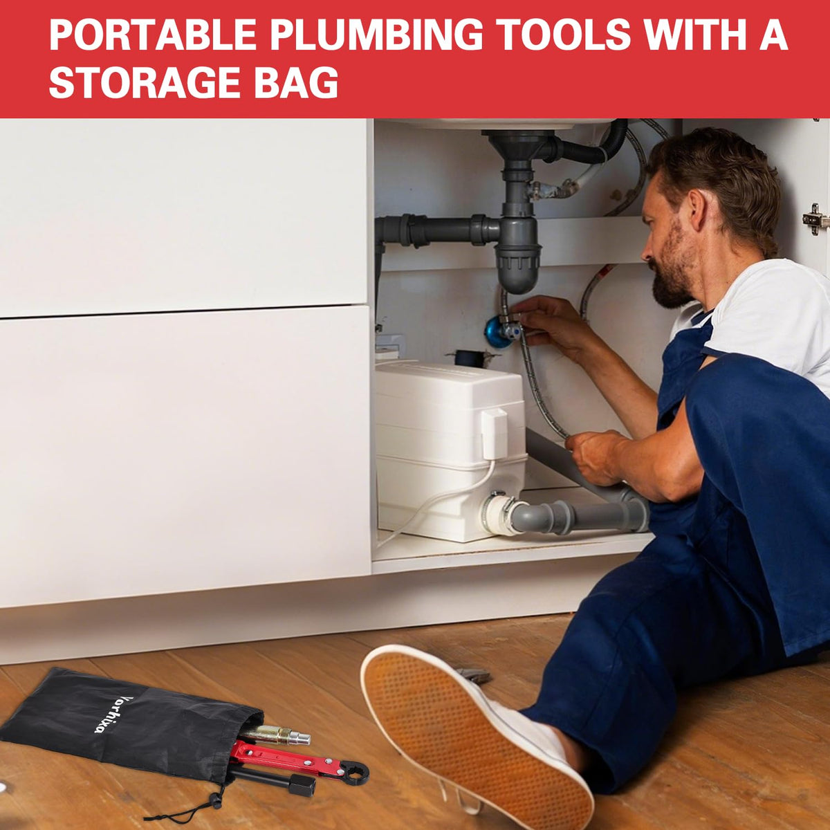 Vorhixa Plumbing Tools with Angle Stop Wrench & Compression Sleeve Puller