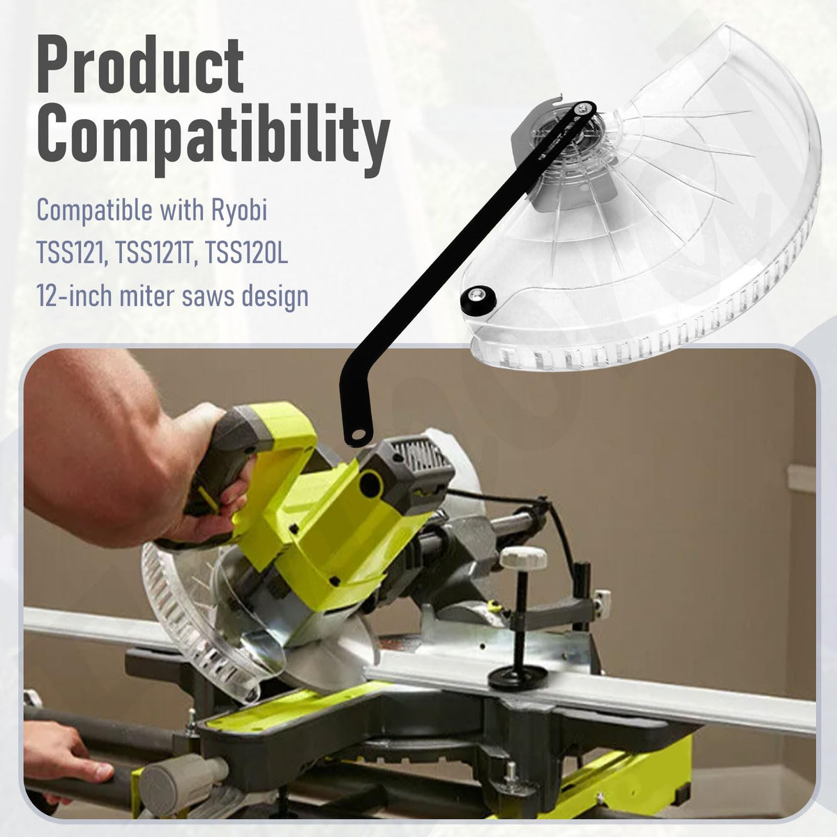 089240023710 Miter Saw Blade Guard Replacement for Ryobi 12" Miter Saw