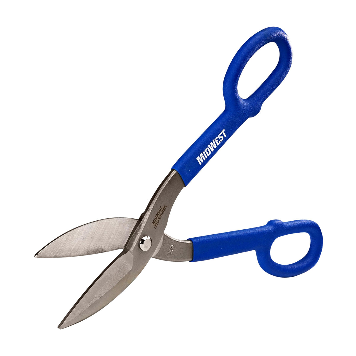 MIDWEST Tinner Snip, 12" Straight/Wide Curved Metal Cutter