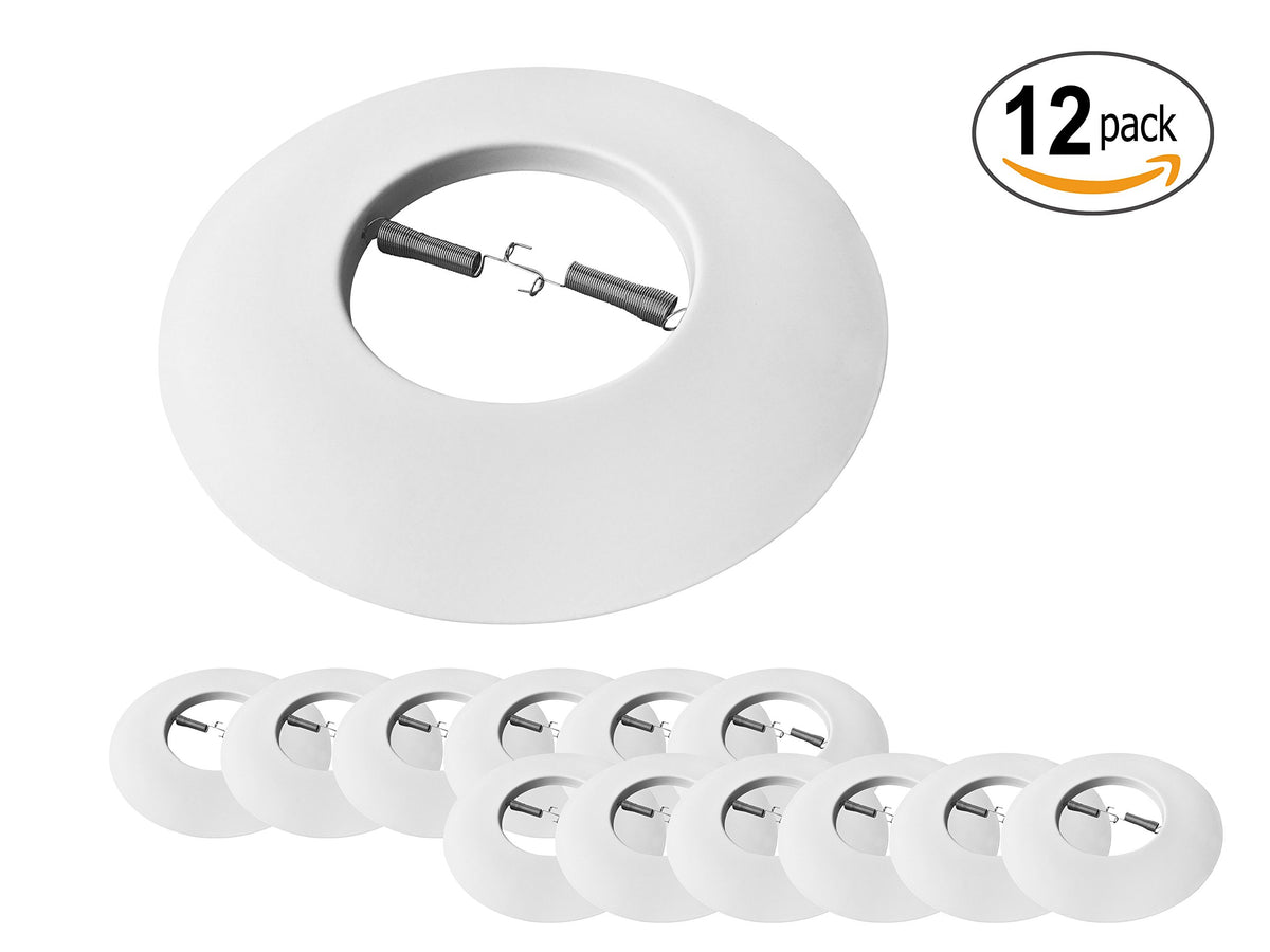 PROCURU [6-Pack] 6" Open Metal Ring Trim for Recessed Can Lights - for BR30, PAR30, LED, Incandescent, CFL, Halogen