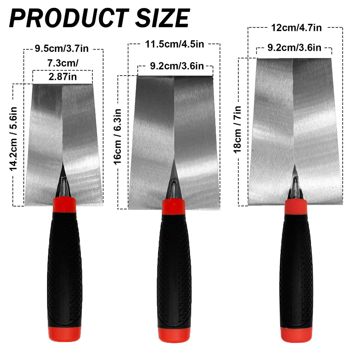 WYXDSDEV Bucket Trowel 3pcs/Set, Trowel Masonry Hand Tool Kit