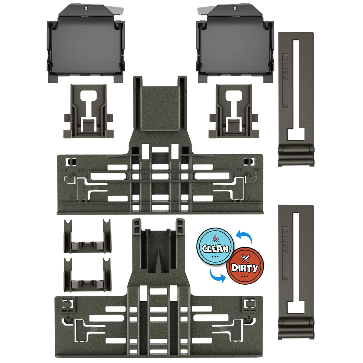 WPW10546503 Dishwasher Upper Rack &W10195372 W1019