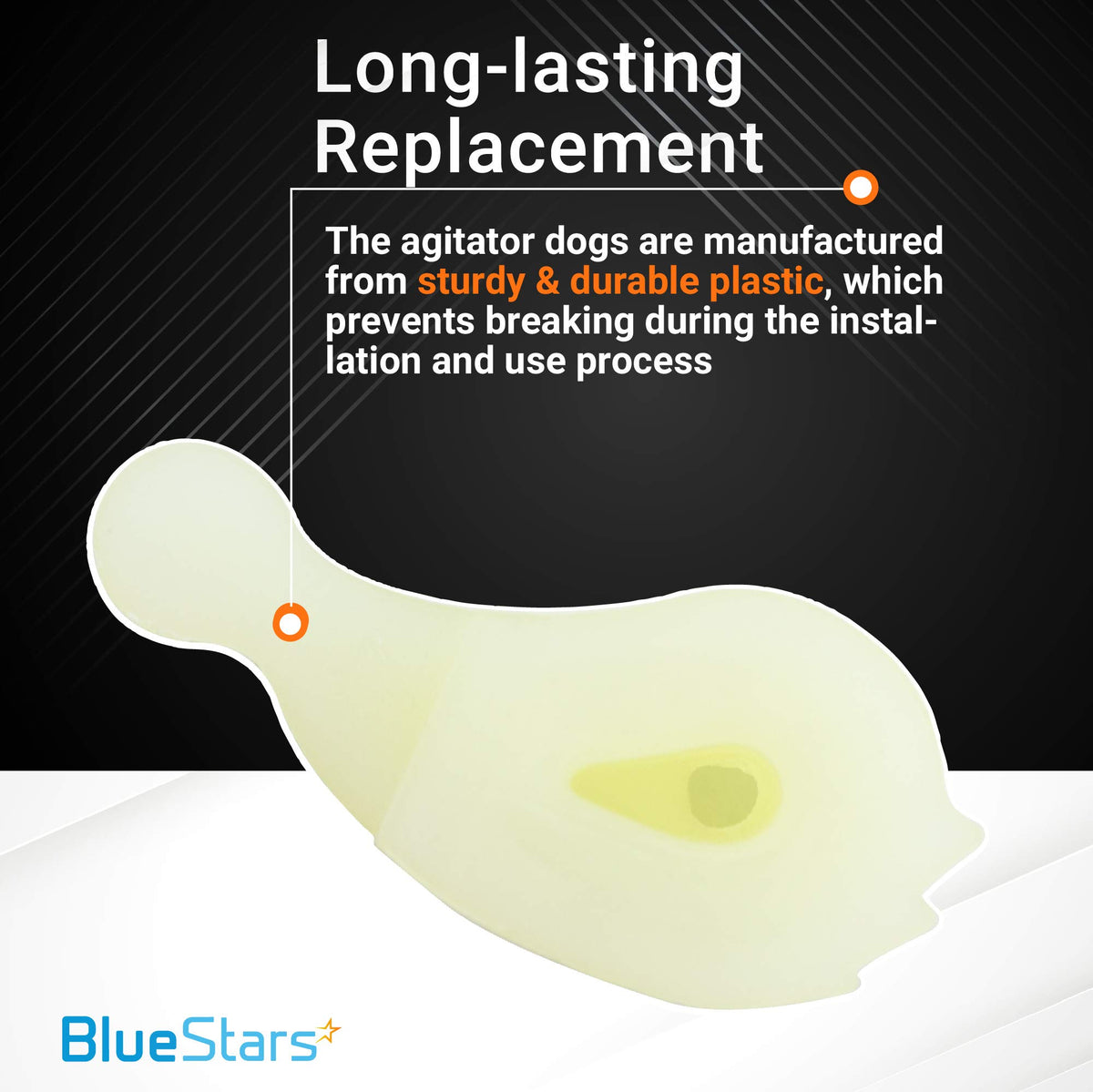 BlueStars 4 Packs 80040 Washer Agitator Dogs - Heavy Duty - Compatible with Whirlpool & Kenmore Washers - Replaces 285612 285770 3366877 387091 80040VP AP3119063 EA388034 ER80040 LP338 PS388034