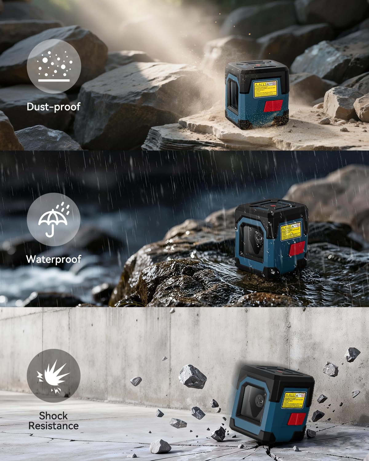 Laser Level, RockSeed Cross Line Laser with Self-Leveling, Vertical and Horizontal Line, Rotatable 360 Degree, Carrying Pouch, Battery Included (40 Inch Tripod)