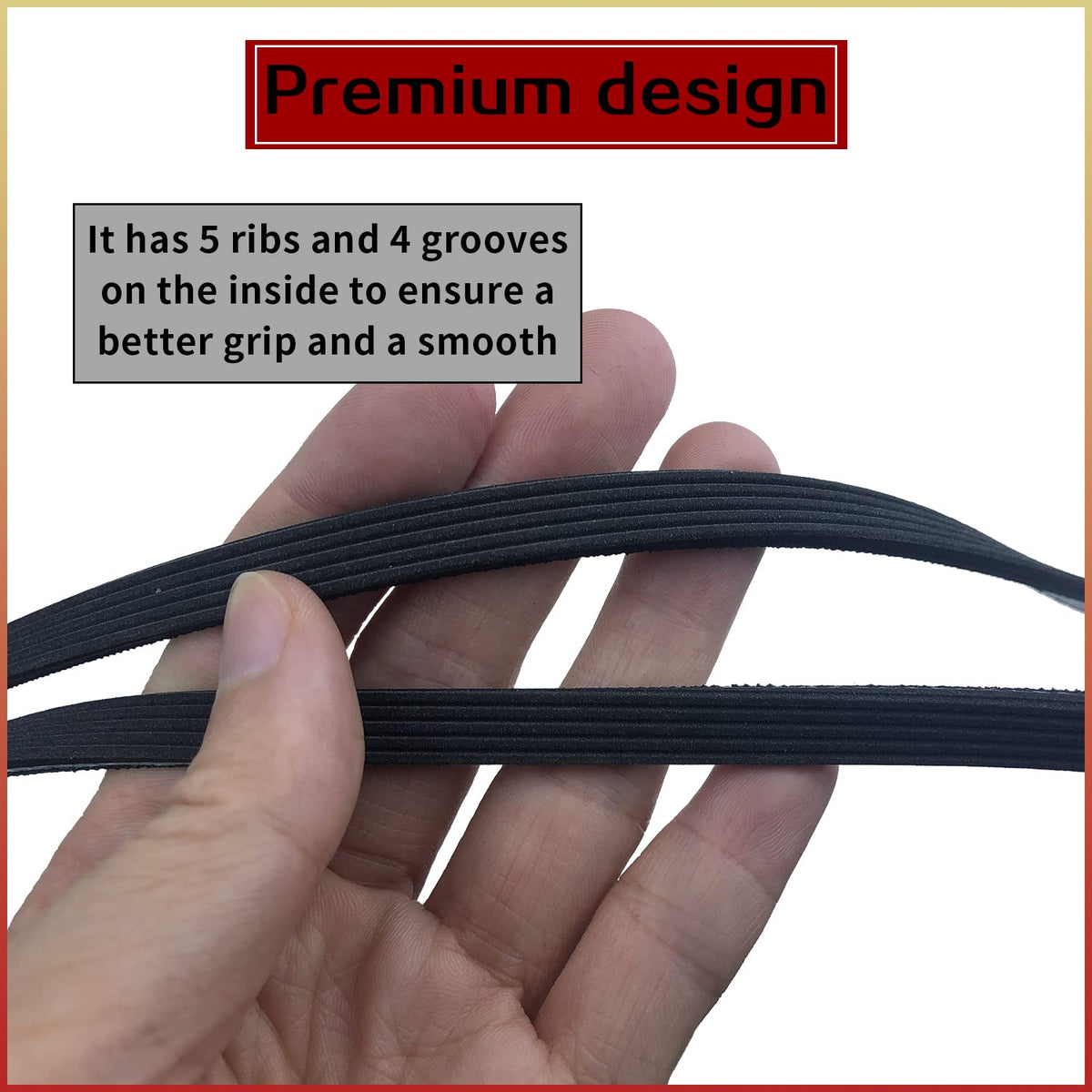 137315300/134719300 Dryer Drum Drive Belt - Replacement Part Exact Compatible with Sears Frigidaire Electrolux Dryers Replaces 1482960 134719300 AP4368788 PS2349294 7134719300