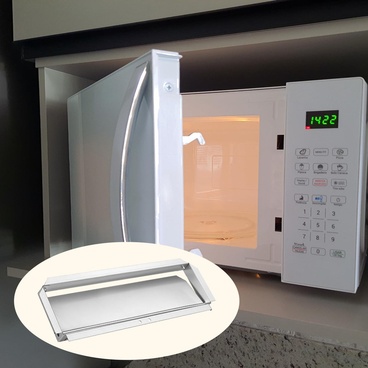 Otoolling Microwave Exhaust Vent Kit Microwaves Vent Damper Compatible with Samsung, Ge, Hotpoint Microwave