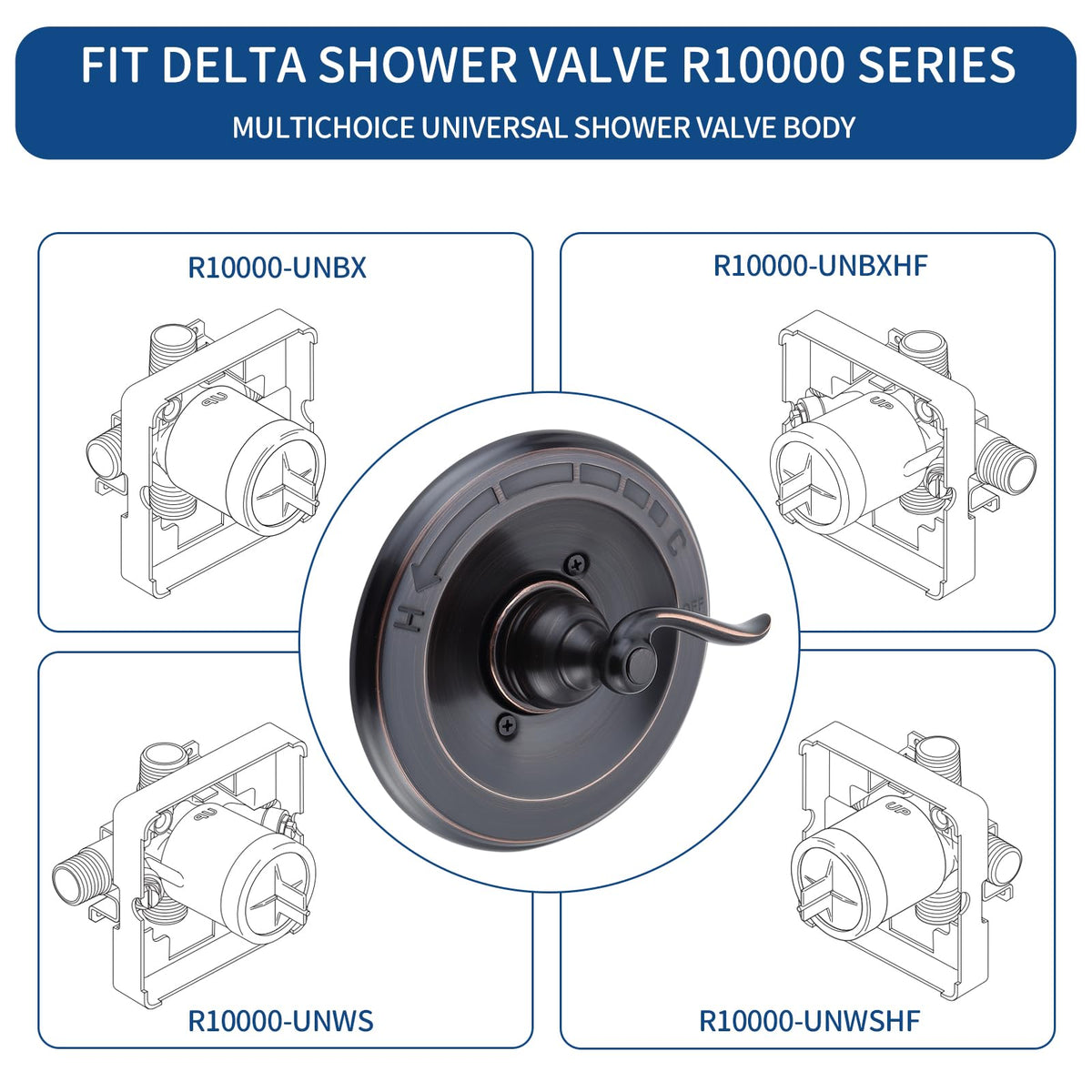BT14096-OB Shower Trim Kit for Delta 13/14 Series Shower Faucet System