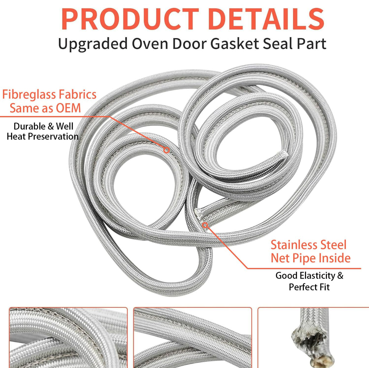 WB4K1 Cosamatcozon Upgraded Oven Door Gasket Seal