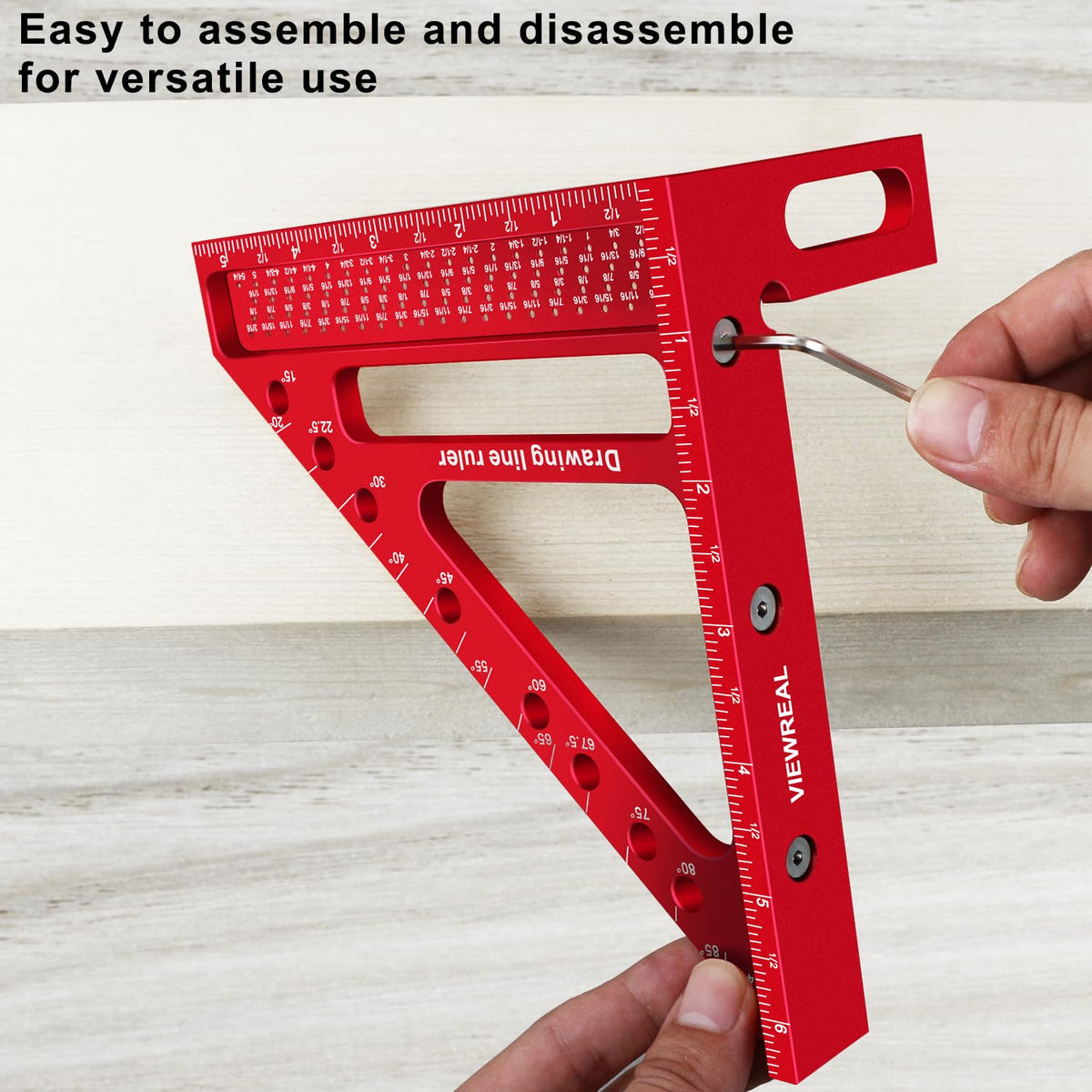 ViewReal Large Carpenter Square, 3D Multi Angle Measuring Ruler