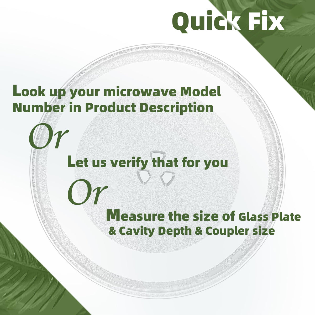 Gemroom 12.75" Microwave Plate Replacement for GE Microwave Glass Plate