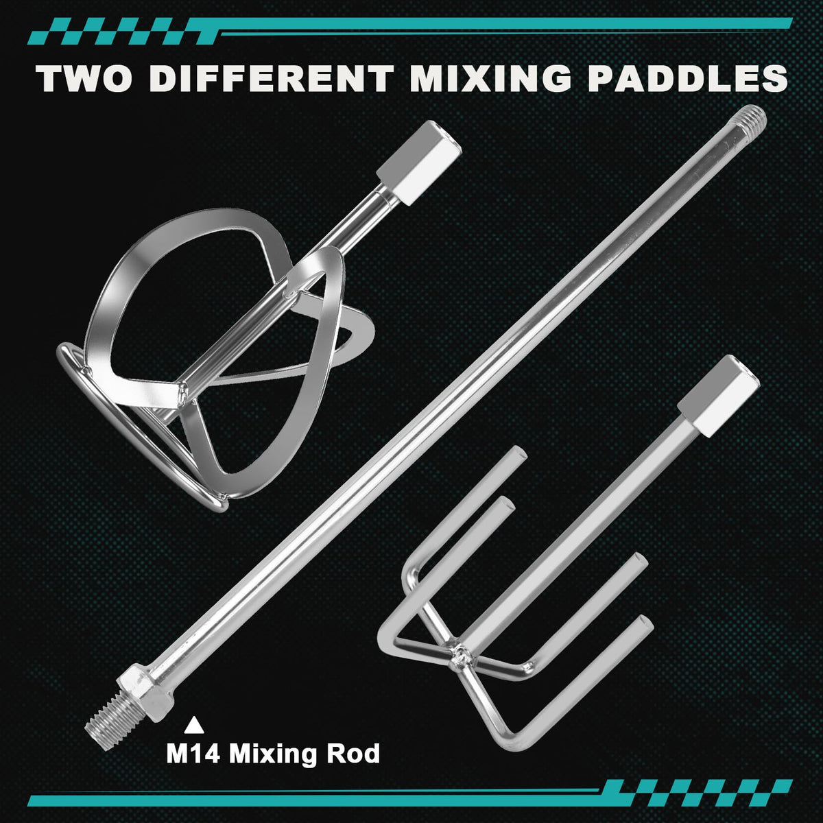 3200W Handheld Electric Cement Mixer with Two Different Mixing Paddles