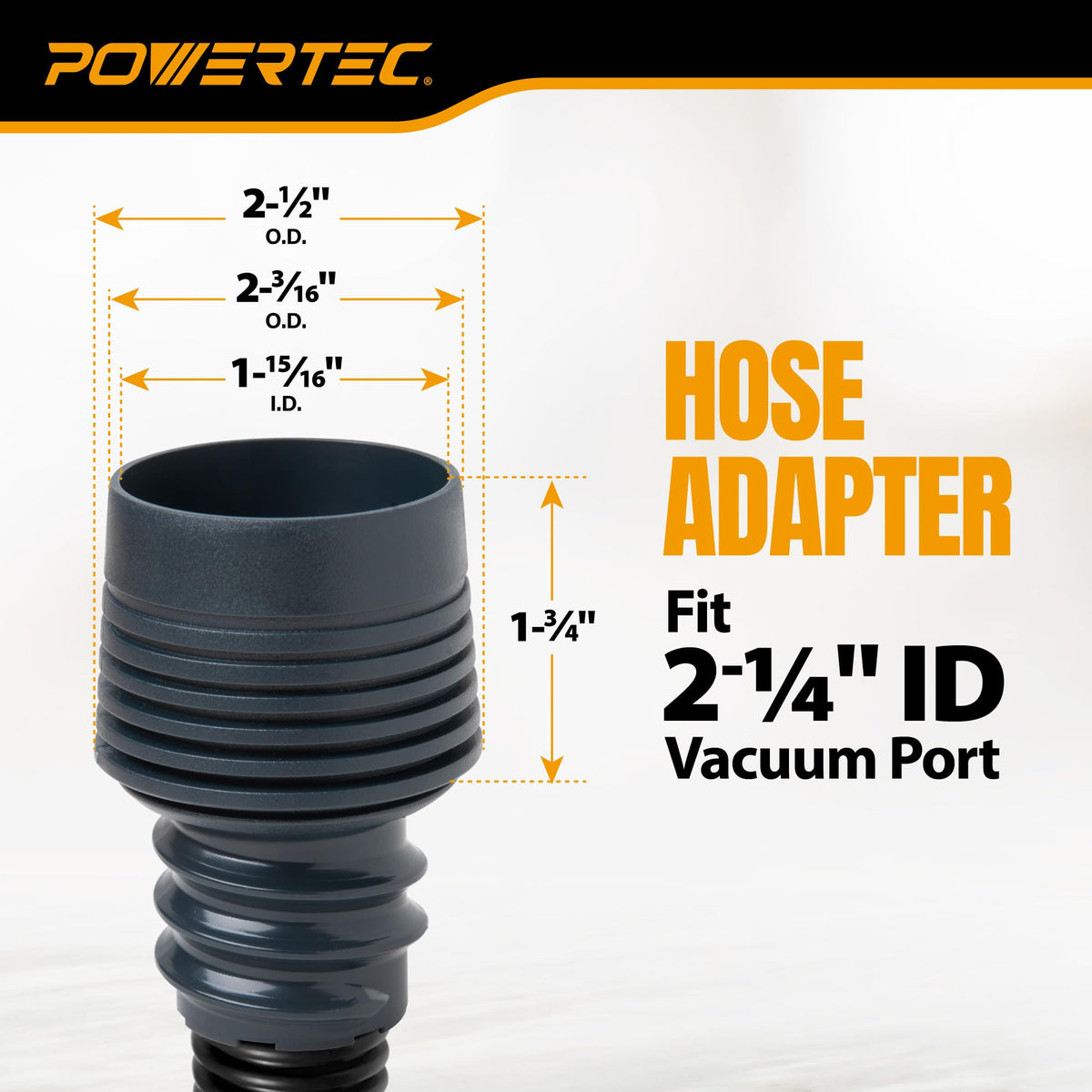 POWERTEC 1-1/4" OD x 10 Ft. Vacuum Hose Dust Collection Kit (70356)