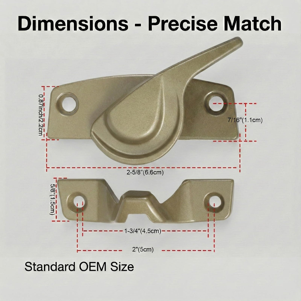 Window Latch for Andersen Window Lock Replacement, Metal Sash Lock and Keeper for Andersen Window (1968 to 1994)