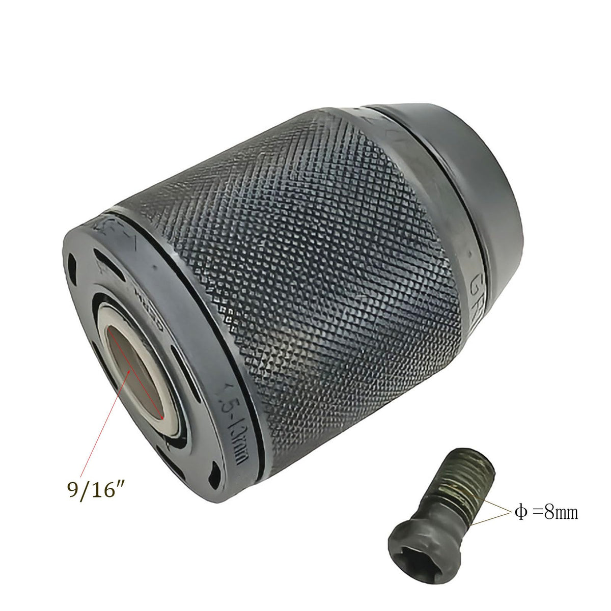 42-66-1006 42-66-2706 Replace for Milwaukee 2704-20 2804-20 2903-20 2904-20 42-66-2707 2704-22 2804-22 2903-22 Drill Chuck Parts 1/16"-1/2 Clamping Capacity,9/16"-18 Mount with 05-88-0019 Screw