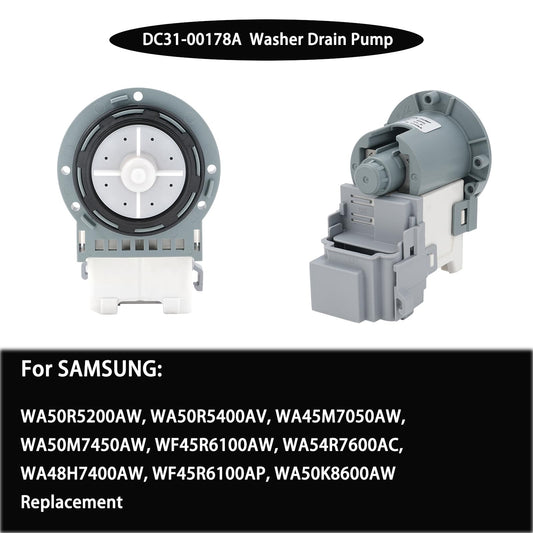 Washer Drain Pump for Samsung WF42H5000AW/A2 WA50R5200AW WF42H5200AW WF45R6100AC/US WF42H5200AP/A2 WA50R5400AV/US WF45T6000AW/A5