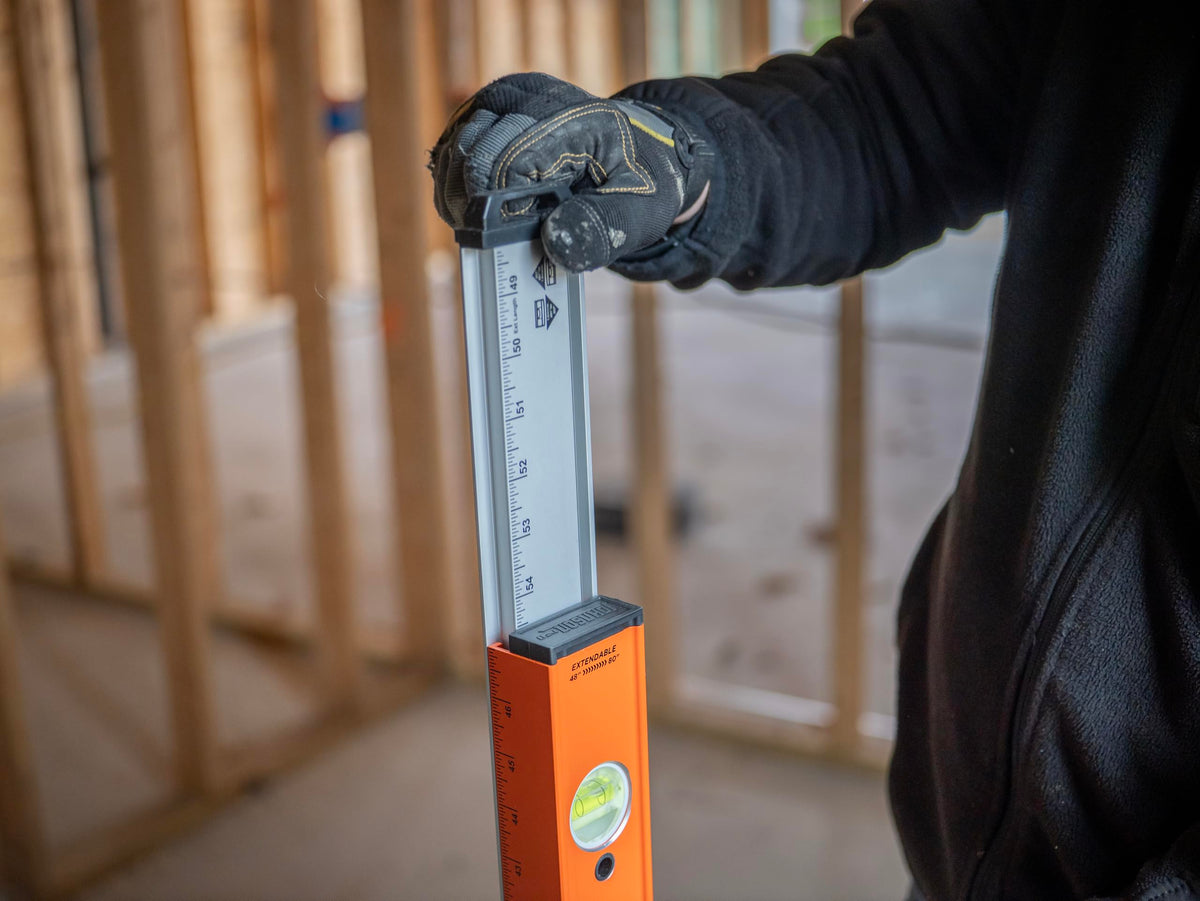 Johnson Level & Tool 5800-4880B 48-80" Extendable Box Beam Level – Telescoping Adjustable Aluminum Level with Locking Extension