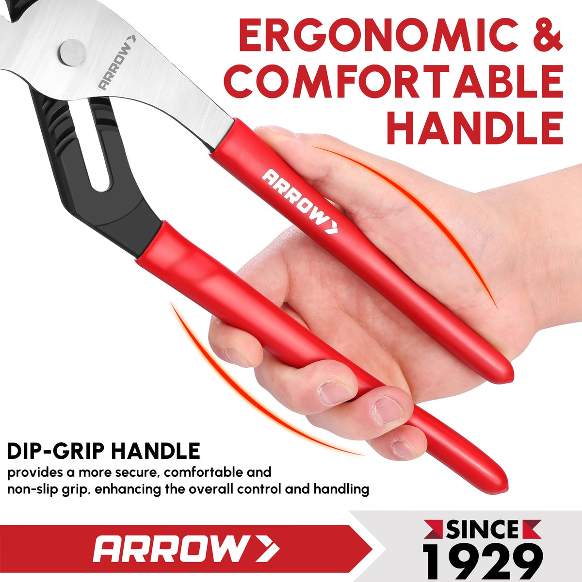 ARROW 2-Piece Groove Joint Pliers Set for Plumbing Repair, Home Maintenance