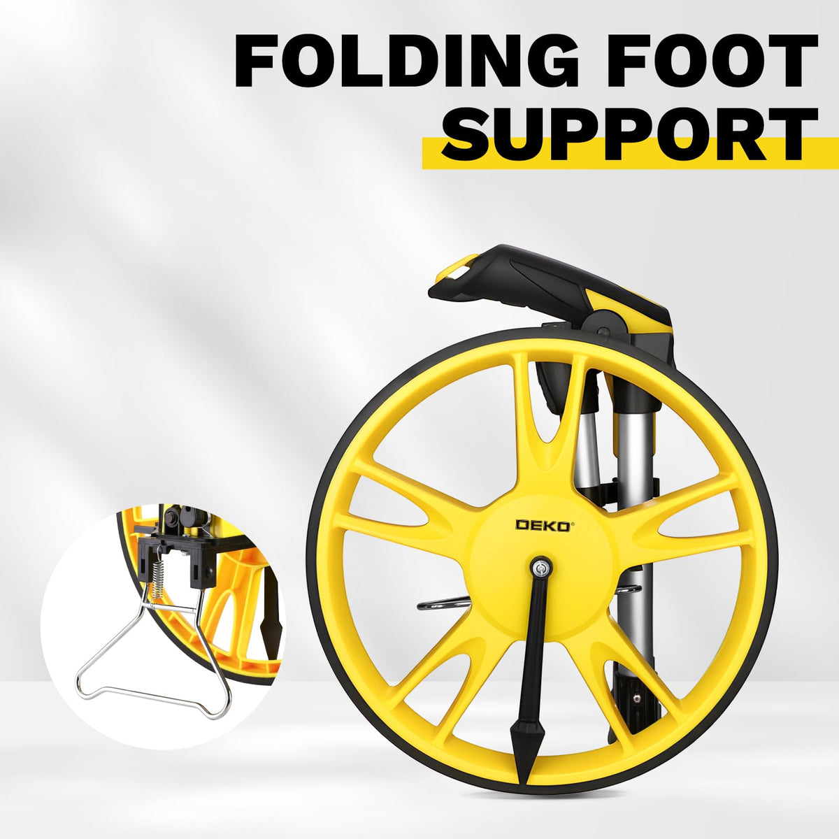 Measuring Wheel: DEKOPRO 12 Inch Measure Wheel in Feet, 99999.9Ft Measuring Wheels, Portable Wheel Measurement Roller One Key to Reset with Storage Bag